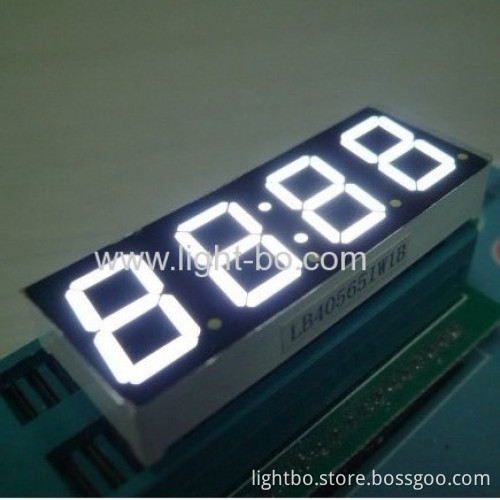 Ultra Blue Four-digit 14.2mm ( 0.56 Inch) Anode 7-segment Led Clock Display 